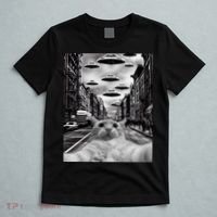 Alien UFO Funny Cat Selfie T-Shirt thumb 5