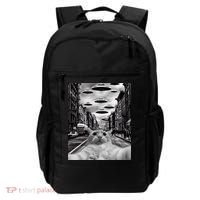 Alien UFO Funny Cat Selfie Backpack thumb 0