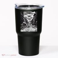 Alien UFO Funny Cat Selfie Tumbler thumb 0