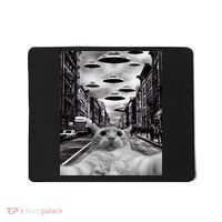 Alien UFO Funny Cat Selfie Mousepad thumb 0