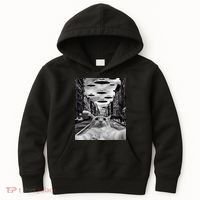 Alien UFO Funny Cat Selfie Kids Hoodie thumb 0