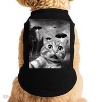 Alien UFO Funny Cat Selfie Doggie Tank thumb 0