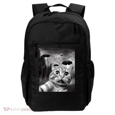 Alien UFO Funny Cat Selfie Backpack
