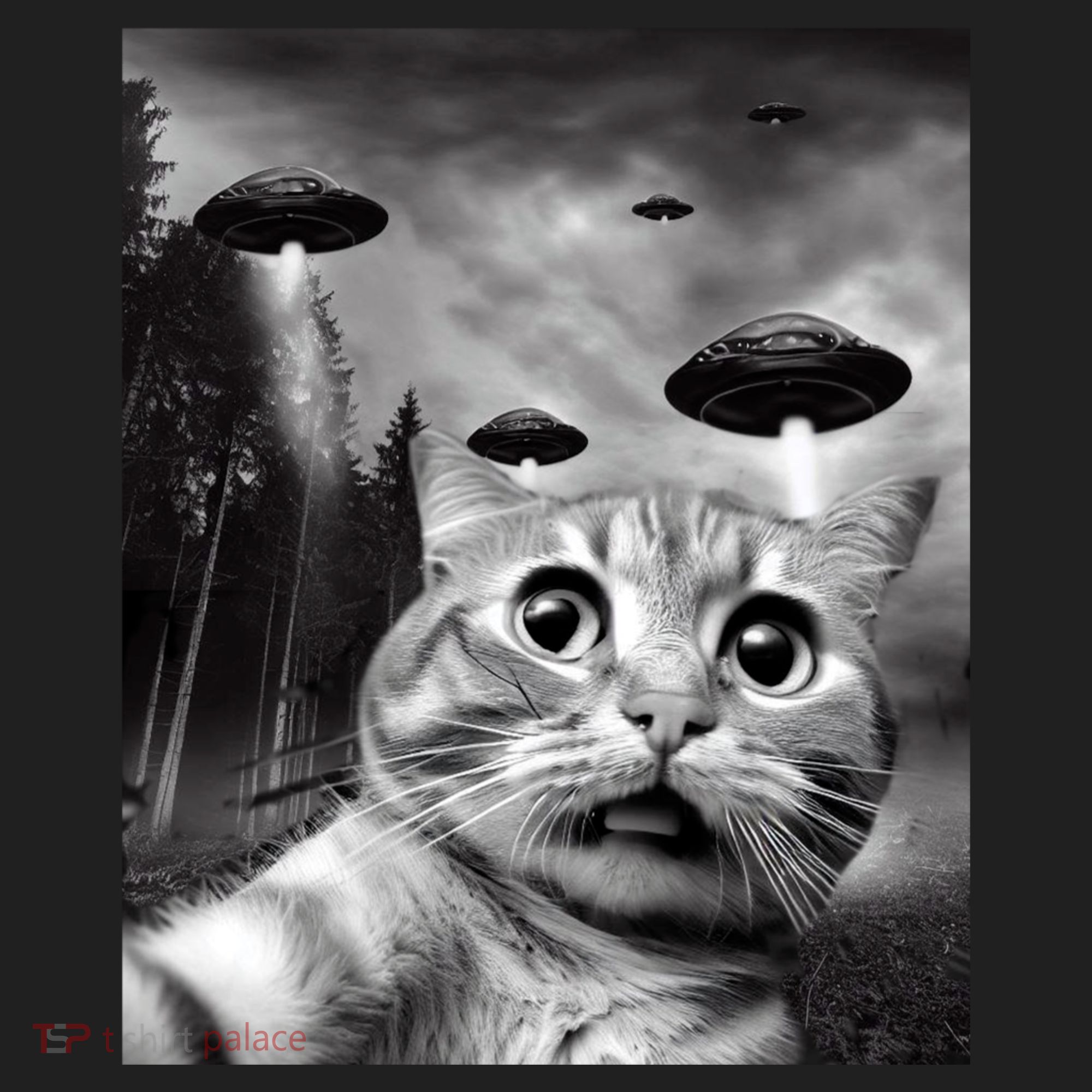 Alien UFO Funny Cat Selfie Tumbler