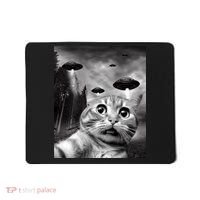 Alien UFO Funny Cat Selfie Mousepad thumb 0