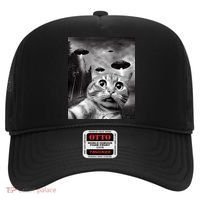 Alien UFO Funny Cat Selfie Hat thumb 0
