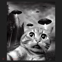 Alien UFO Funny Cat Selfie Hat thumb 2