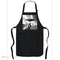 Alien UFO Funny Cat Selfie Apron thumb 0