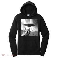 Alien UFO Funny Cat Selfie Women's Hoodie thumb 0