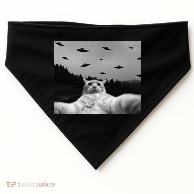 Alien UFO Funny Cat USA-Made Doggie Bandana