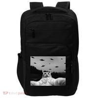 Alien UFO Funny Cat Impact Tech Backpack thumb 0