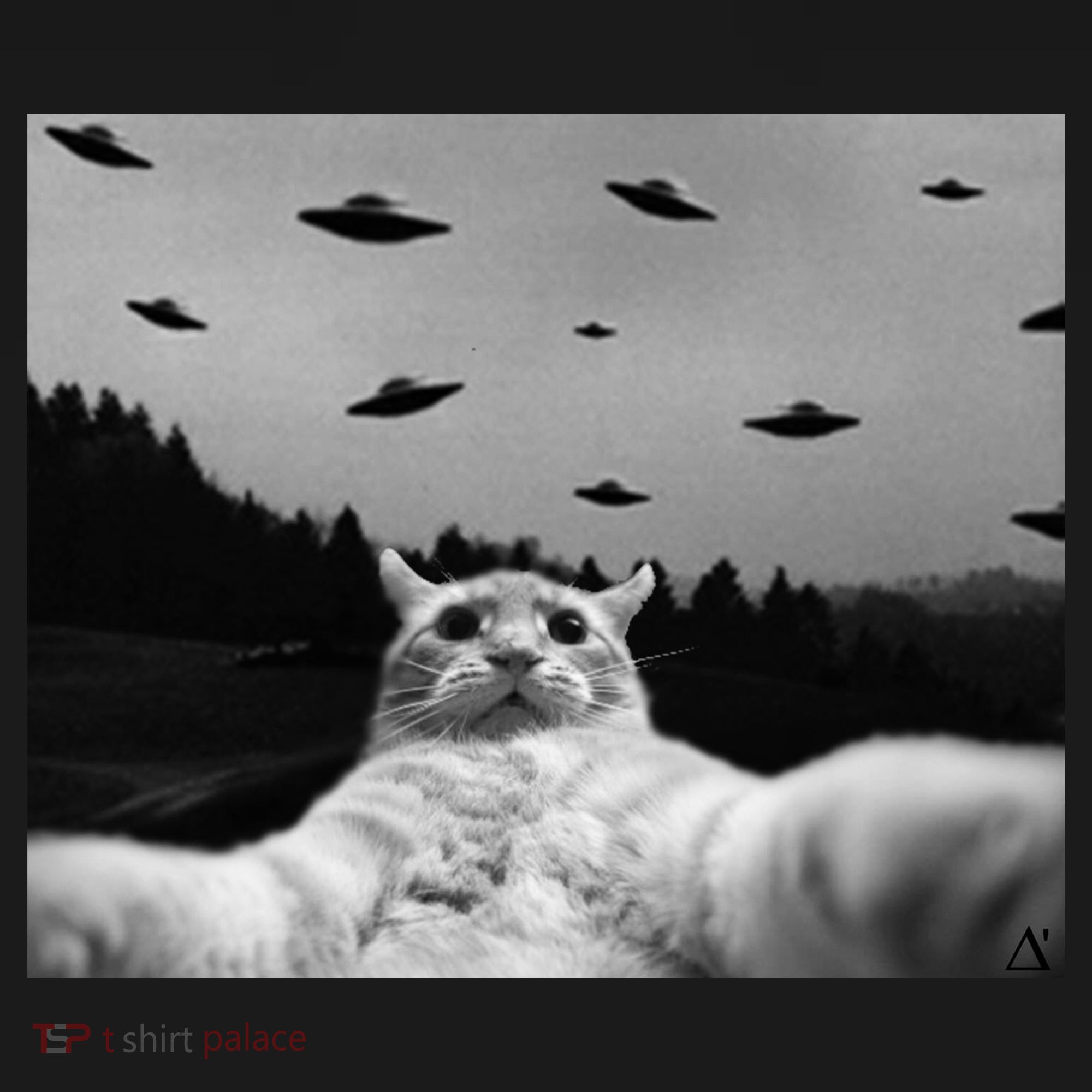 Alien UFO Funny Cat Tote Bag