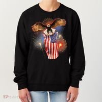 America USA Flag Eagle Fireworks Women's Sweatshirt thumb 0