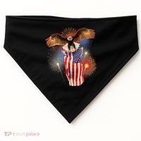 America USA Flag Eagle Fireworks USA-Made Doggie Bandana thumb 0