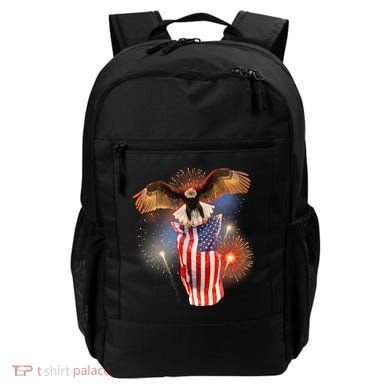 America USA Flag Eagle Fireworks Backpack