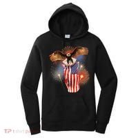 America USA Flag Eagle Fireworks Women's Hoodie thumb 0