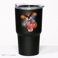 America USA Flag Eagle Fireworks Tumbler thumb 0