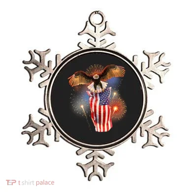America USA Flag Eagle Fireworks Ornament
