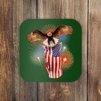 America USA Flag Eagle Fireworks Coaster thumb 0