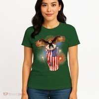 America USA Flag Eagle Fireworks Women's T-Shirt thumb 4