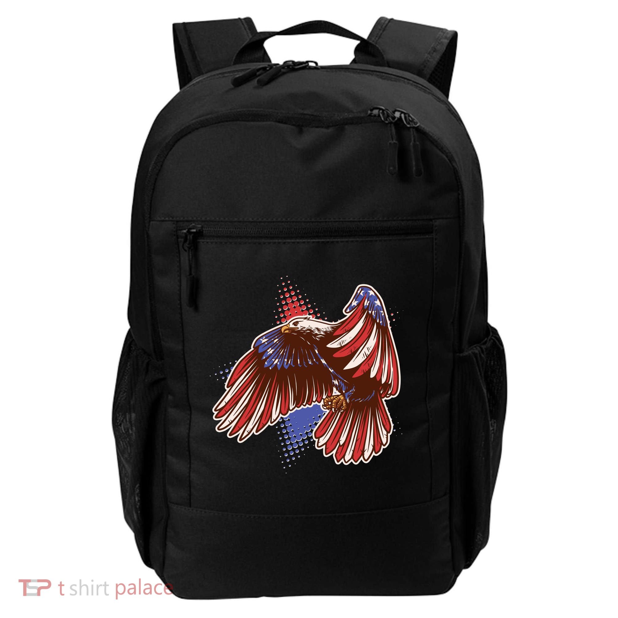 American USA Flag Patriotic Bald Eagle Backpack