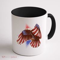 American USA Flag Patriotic Bald Eagle Coffee Mug thumb 1