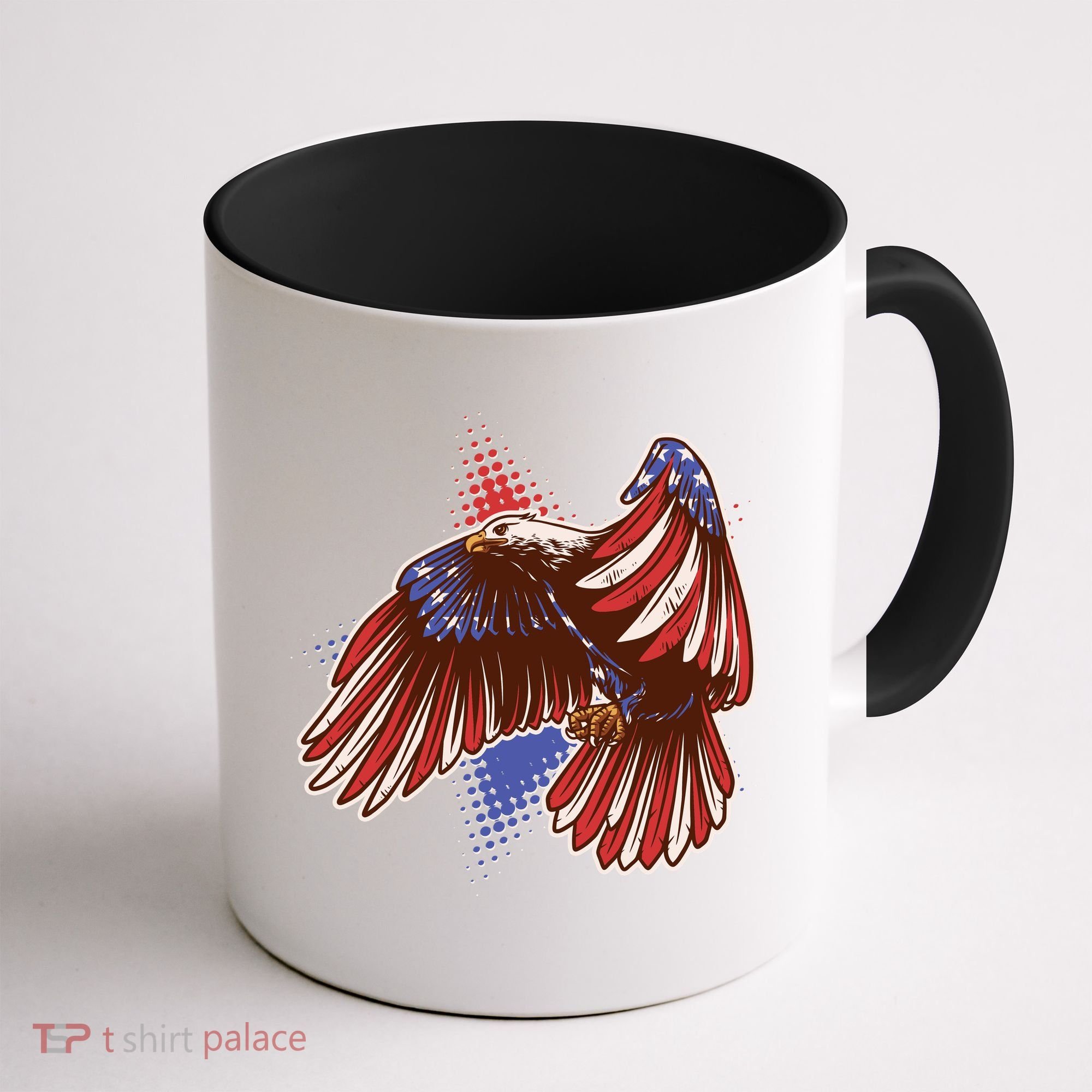 American USA Flag Patriotic Bald Eagle Coffee Mug