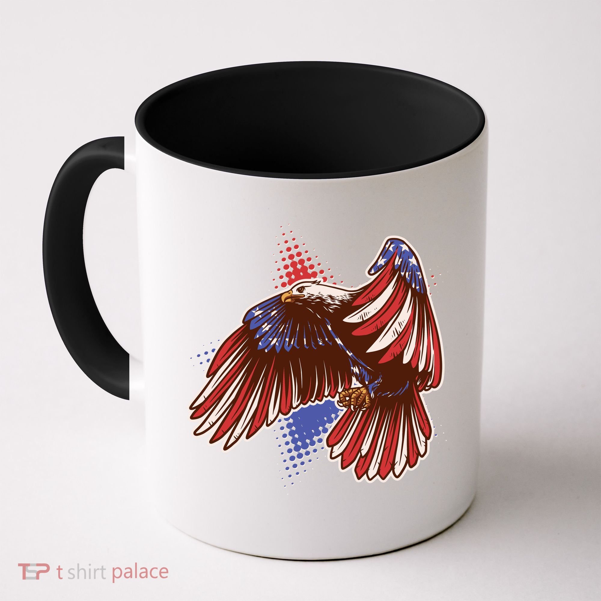 American USA Flag Patriotic Bald Eagle Coffee Mug