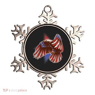 American USA Flag Patriotic Bald Eagle Ornament