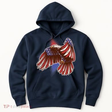 American USA Flag Patriotic Bald Eagle Hoodie