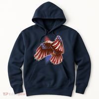 American USA Flag Patriotic Bald Eagle Hoodie thumb 0
