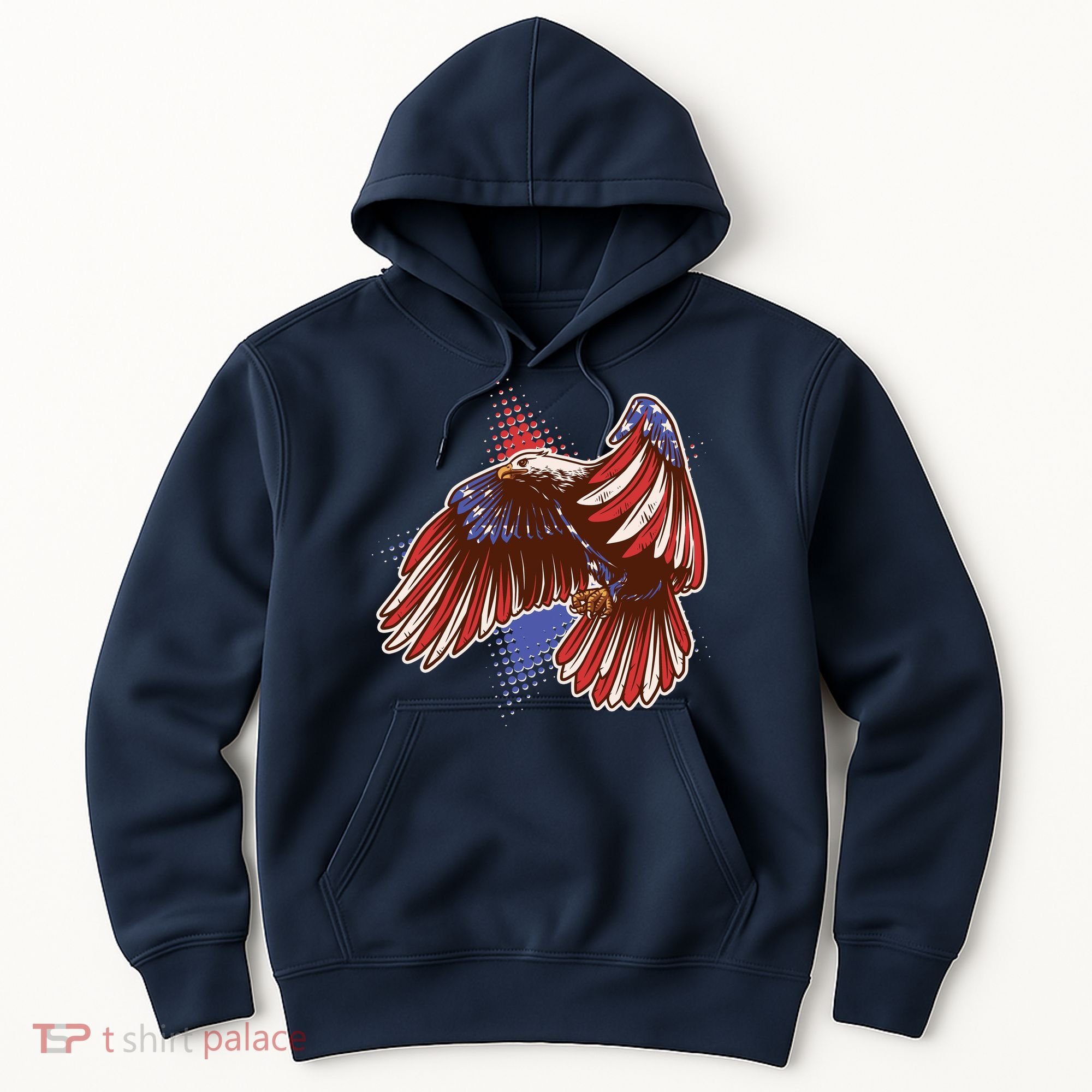 American USA Flag Patriotic Bald Eagle Hoodie
