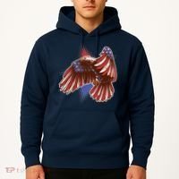 American USA Flag Patriotic Bald Eagle Hoodie thumb 2