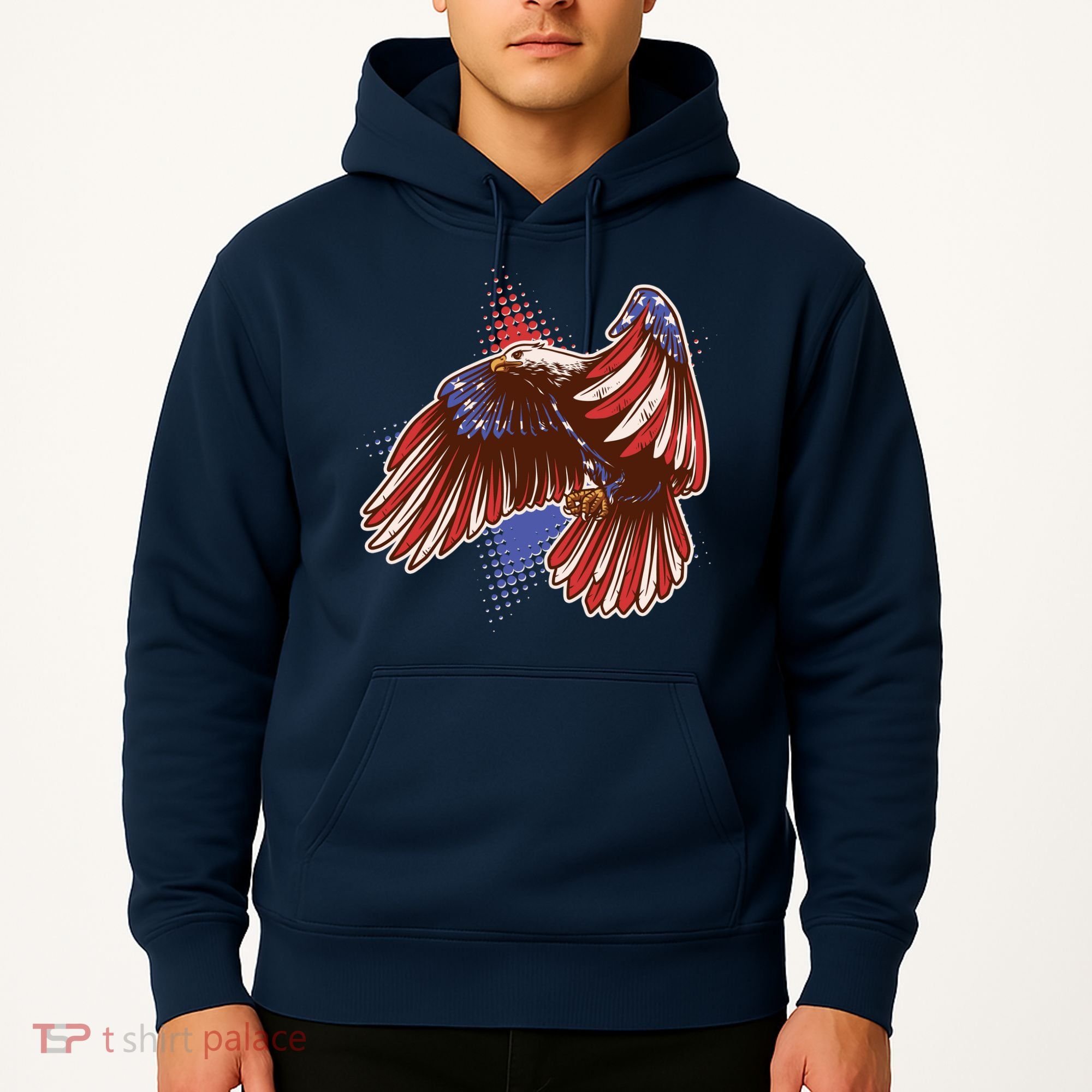 American USA Flag Patriotic Bald Eagle Hoodie