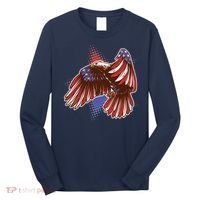 American USA Flag Patriotic Bald Eagle Long Sleeve Shirt thumb 0