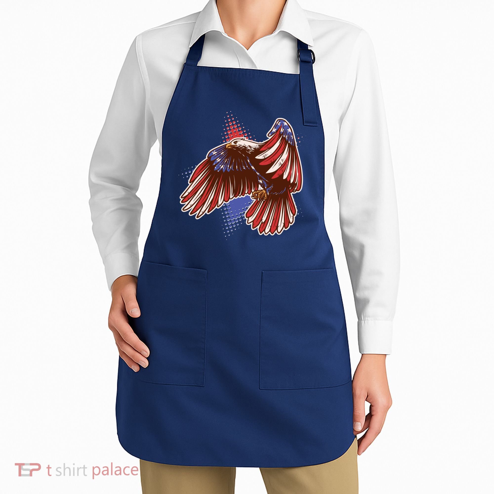 American USA Flag Patriotic Bald Eagle Apron