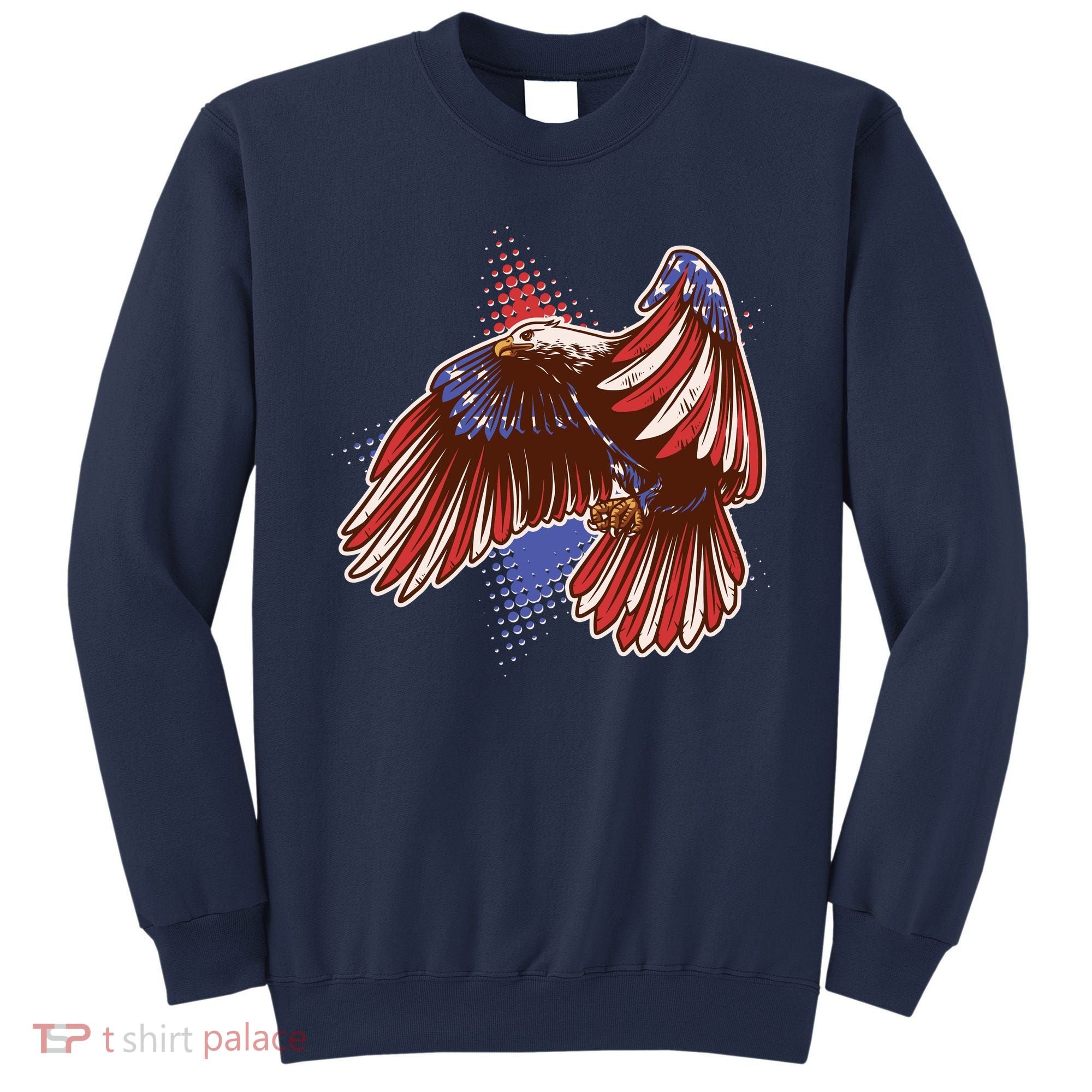 American USA Flag Patriotic Bald Eagle Sweatshirt