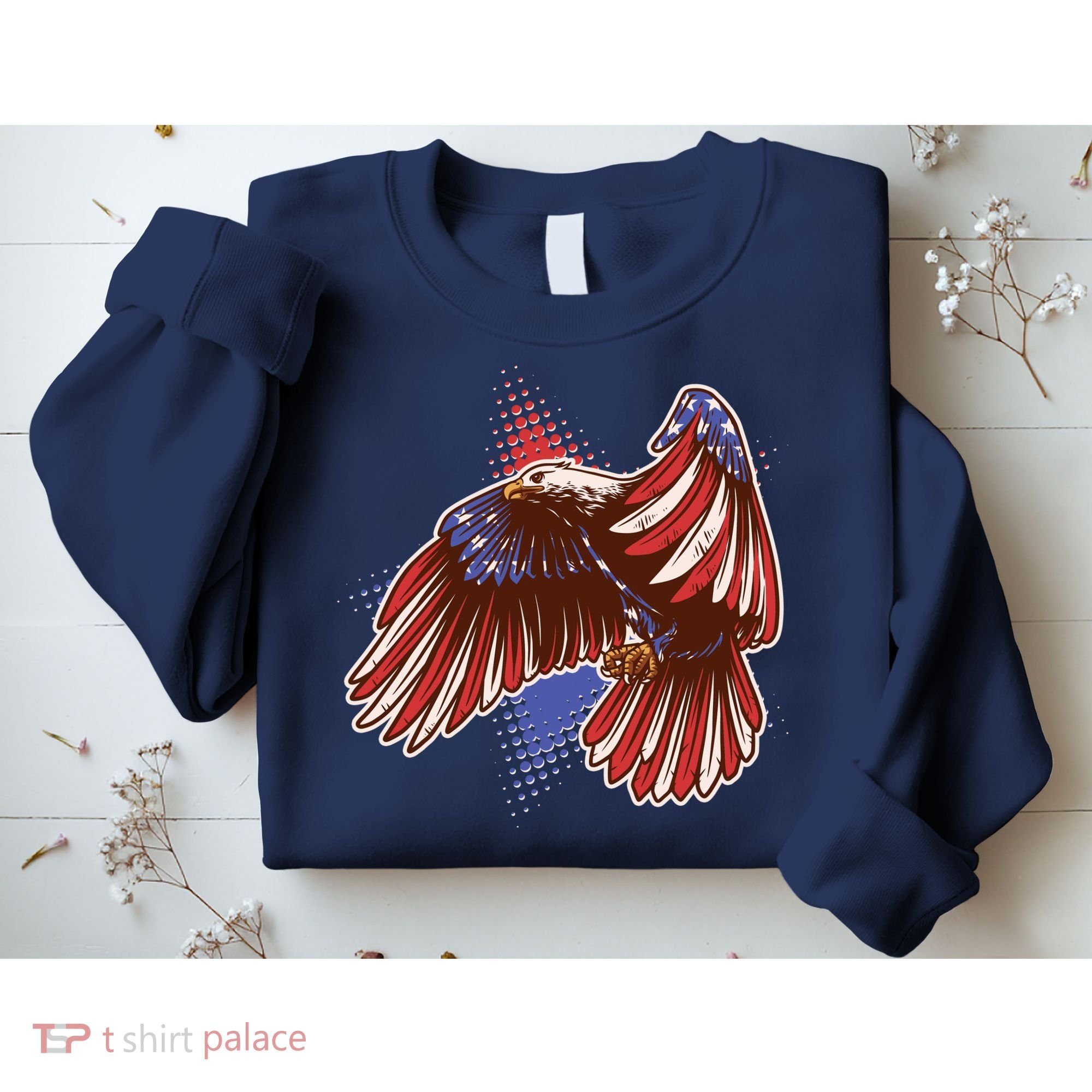 American USA Flag Patriotic Bald Eagle Sweatshirt