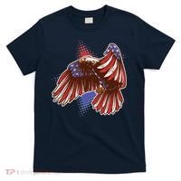 American USA Flag Patriotic Bald Eagle T-Shirt thumb 0