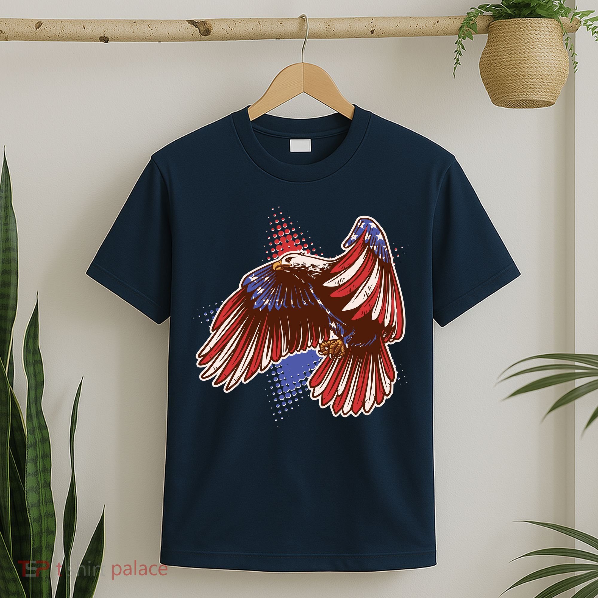 American USA Flag Patriotic Bald Eagle T-Shirt