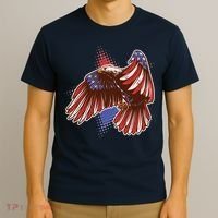 American USA Flag Patriotic Bald Eagle T-Shirt thumb 3