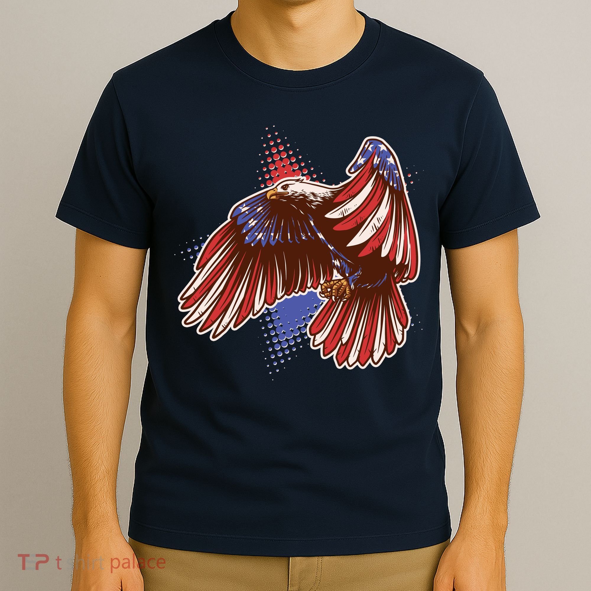 American USA Flag Patriotic Bald Eagle T-Shirt