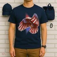 American USA Flag Patriotic Bald Eagle T-Shirt thumb 6