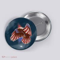 American USA Flag Patriotic Bald Eagle Button thumb 0