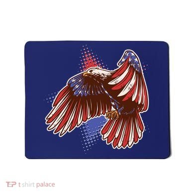 American USA Flag Patriotic Bald Eagle Mousepad