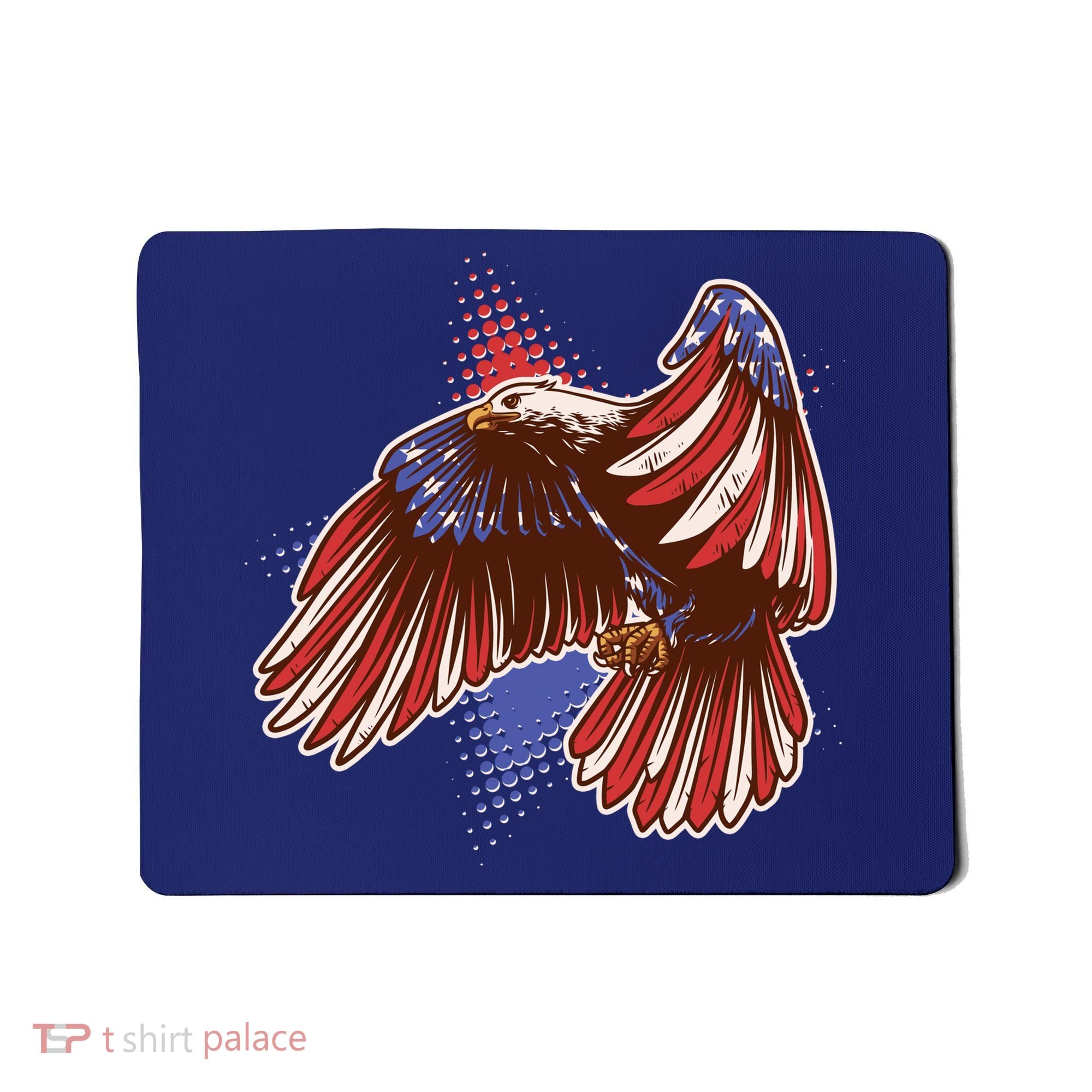 American USA Flag Patriotic Bald Eagle Mousepad