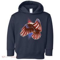 American USA Flag Patriotic Bald Eagle Toddler Hoodie thumb 0