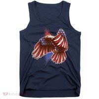 American USA Flag Patriotic Bald Eagle Tank Top thumb 0