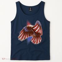 American USA Flag Patriotic Bald Eagle Tank Top thumb 2