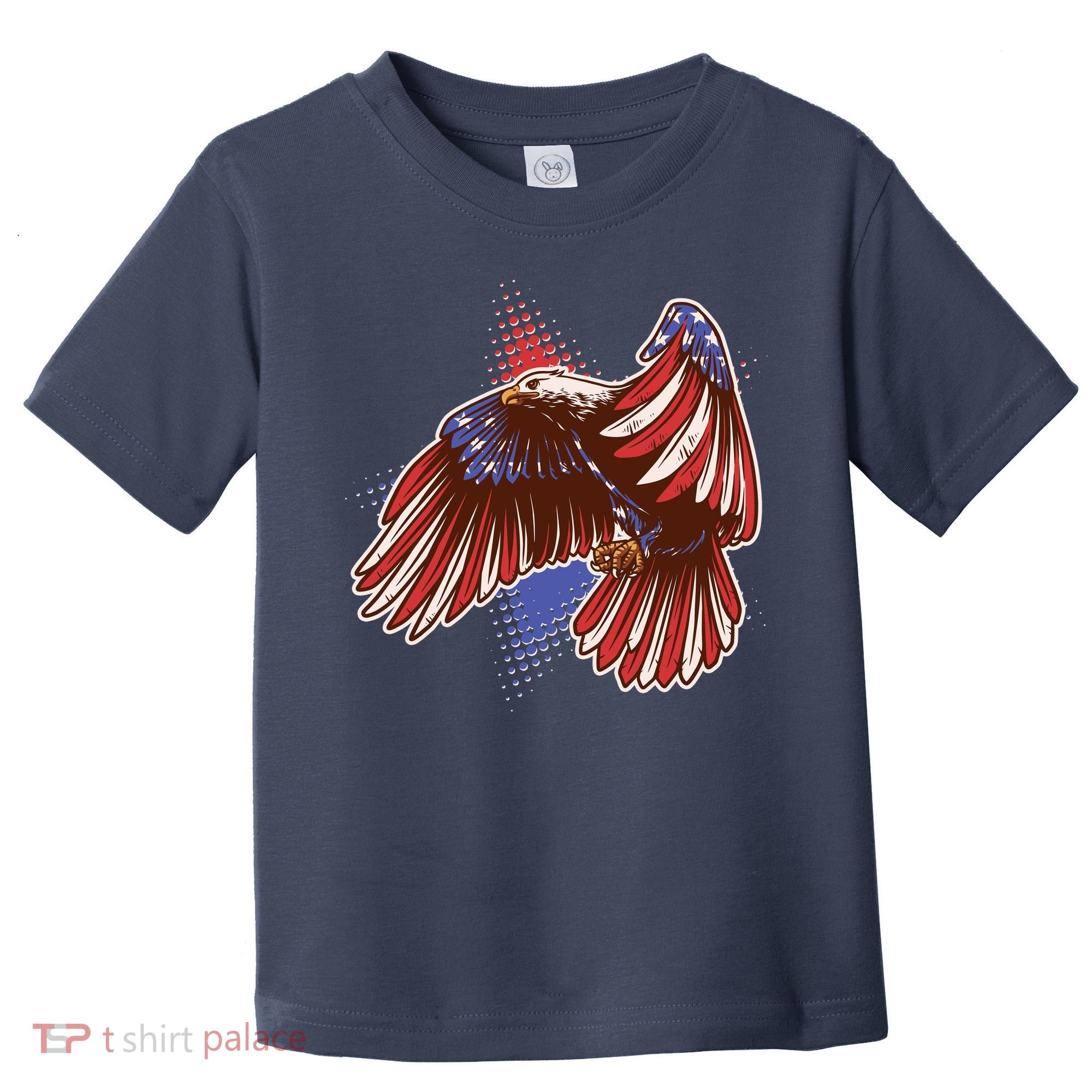 American USA Flag Patriotic Bald Eagle Toddler T-Shirt